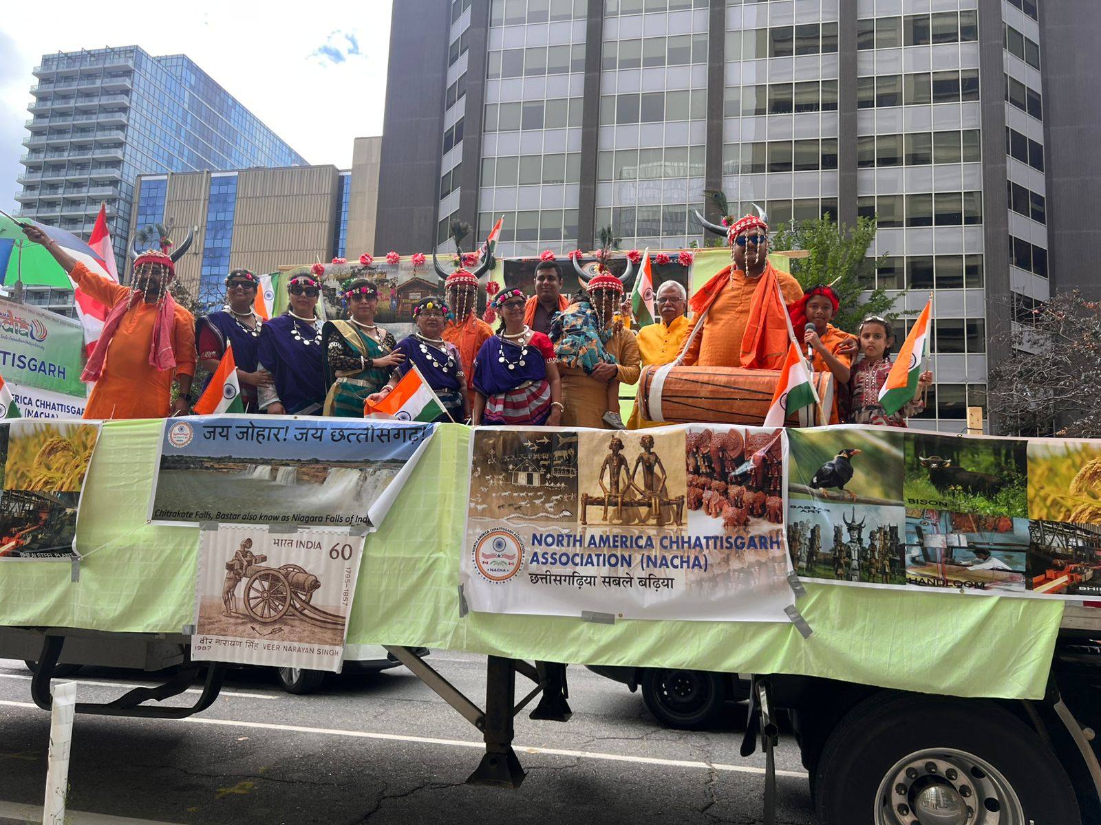 NACHA parade float celebrating Chhattisgarh heritage